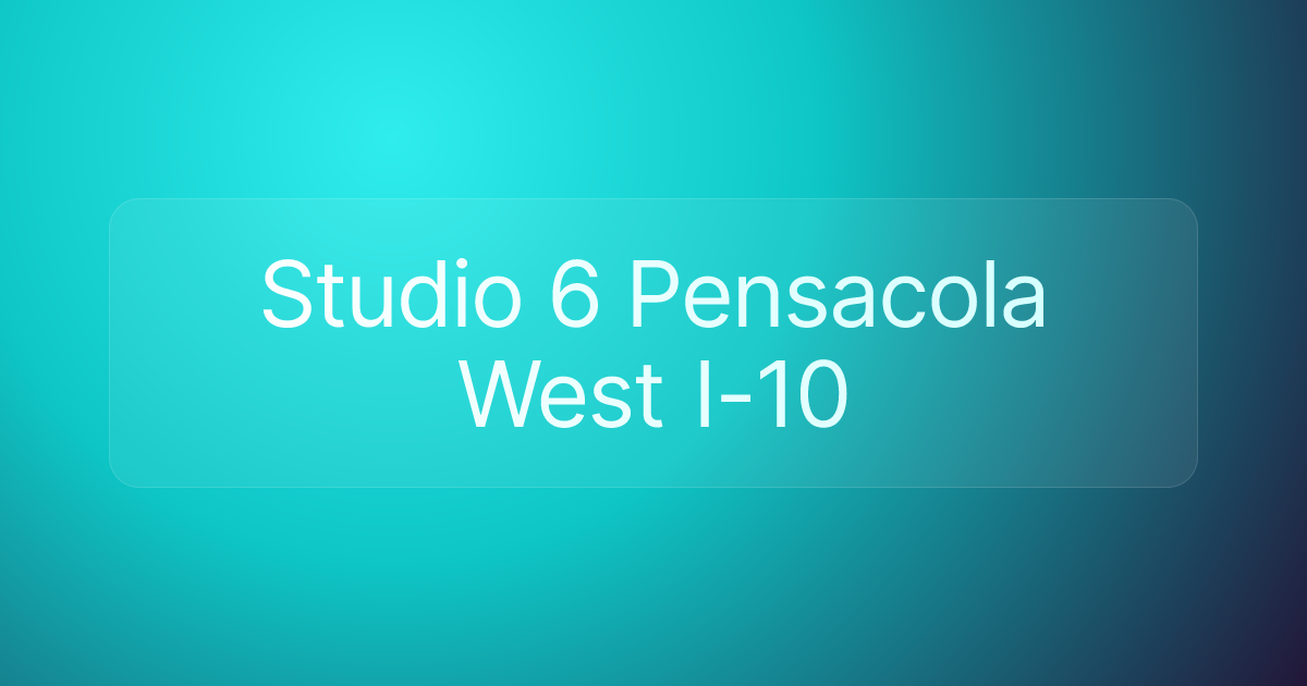 Studio 6 Pensacola West I-10
