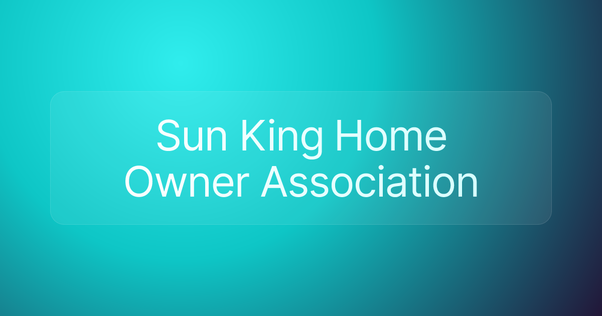 Sun King Home Owner Association