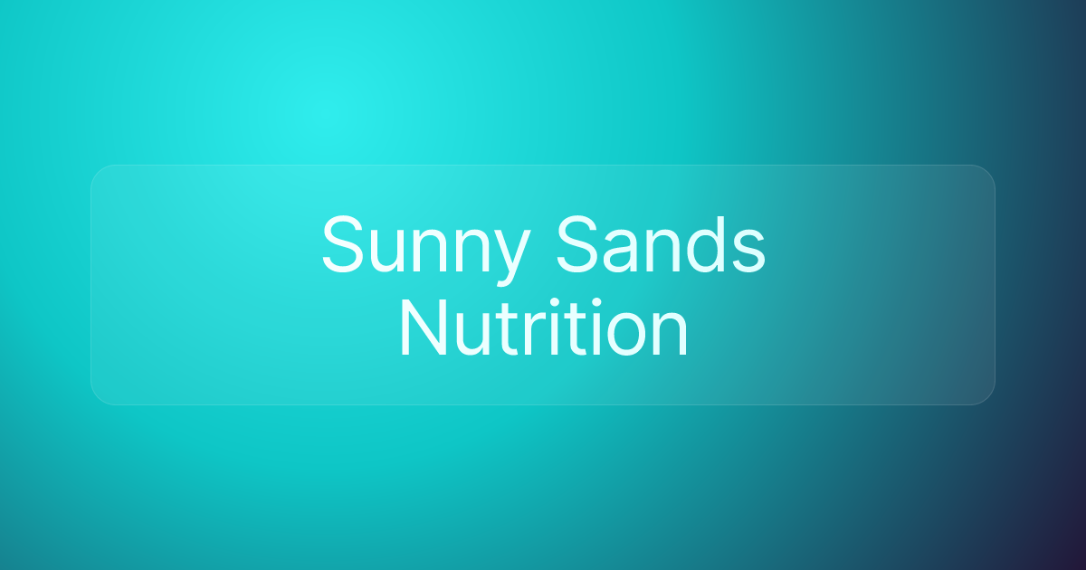 Sunny Sands Nutrition