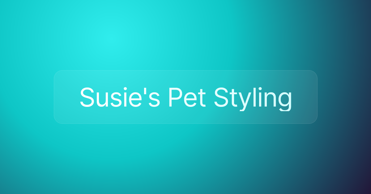 Susie's Pet Styling