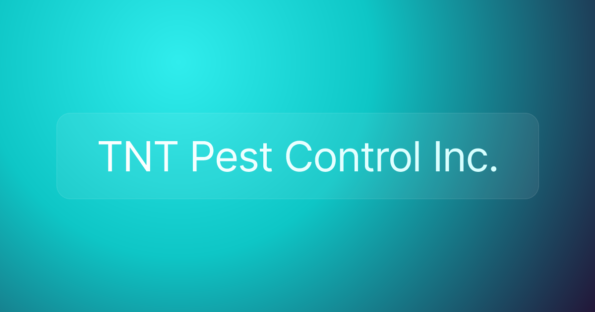 TNT Pest Control Inc.