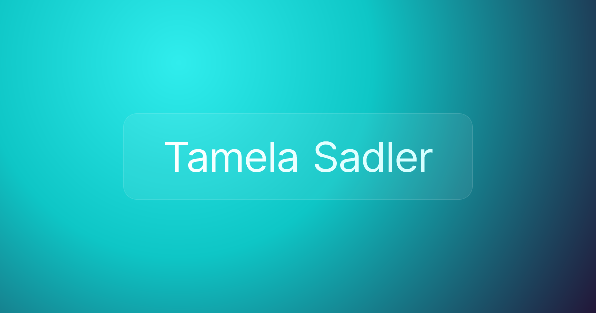 Tamela Sadler