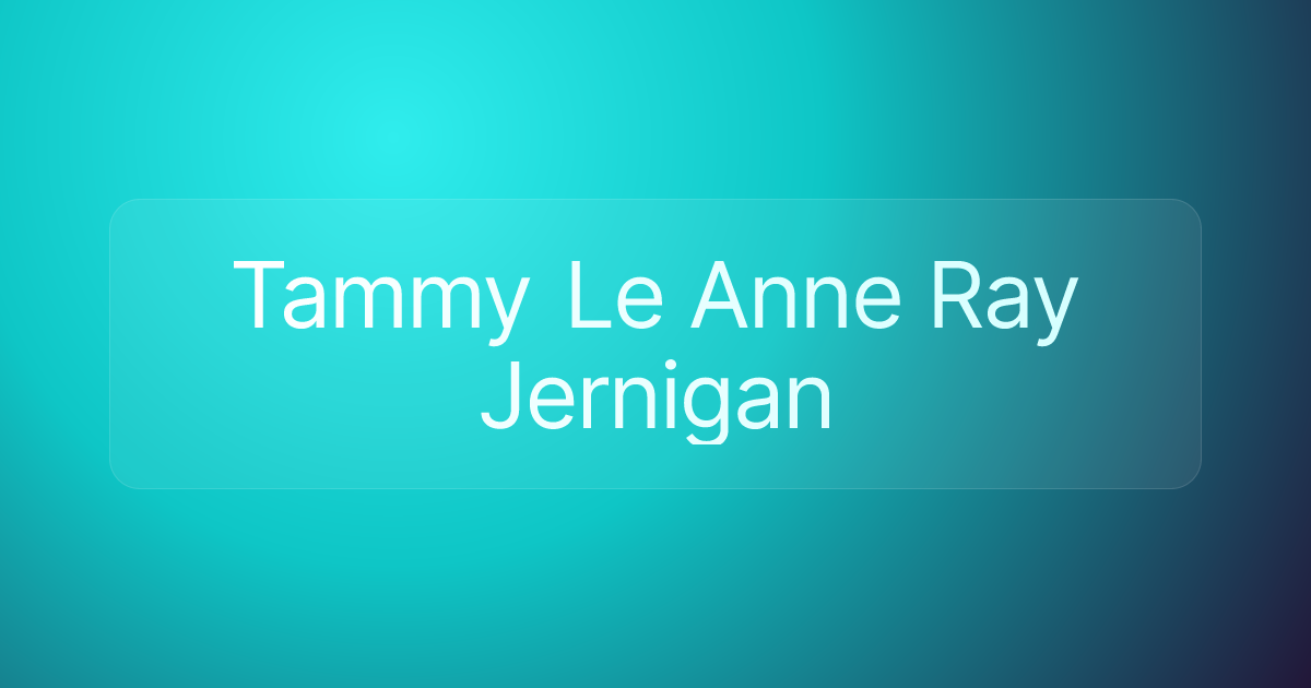 Tammy Le Anne Ray Jernigan