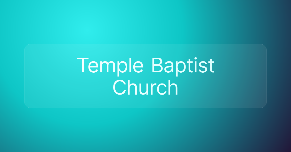 Temple Baptist Church