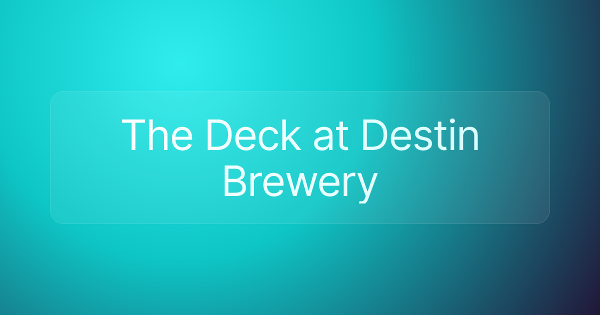 The Deck at Destin Brewery