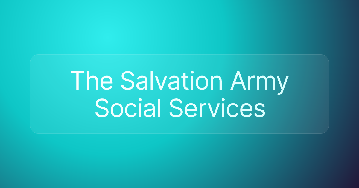 The Salvation Army Social Services