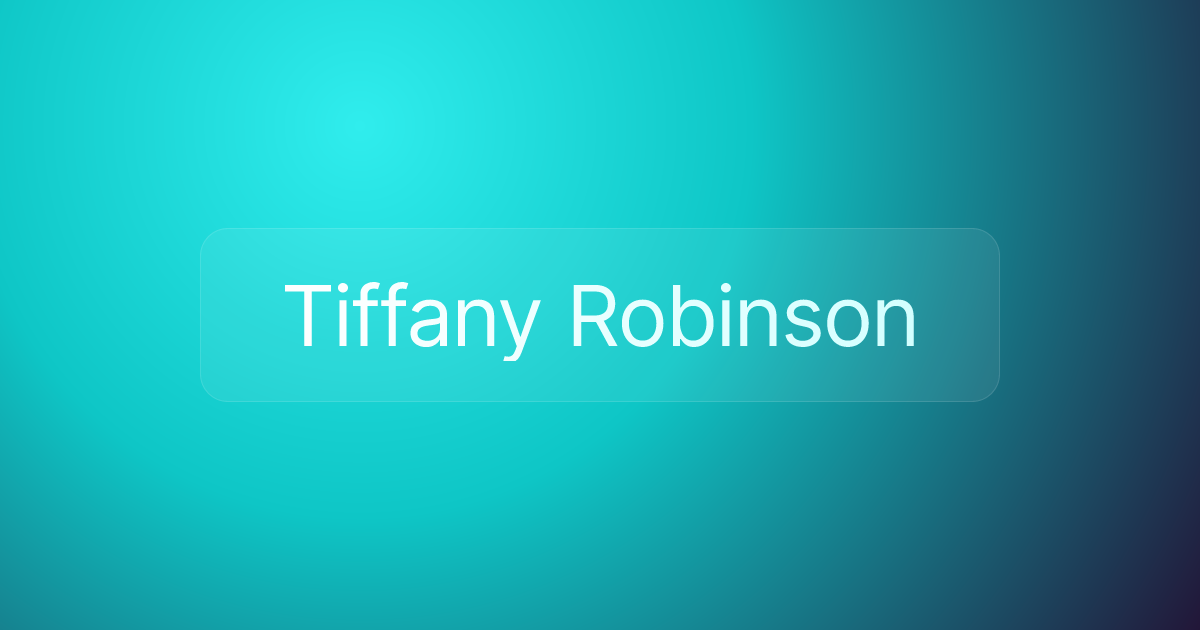 Tiffany Robinson