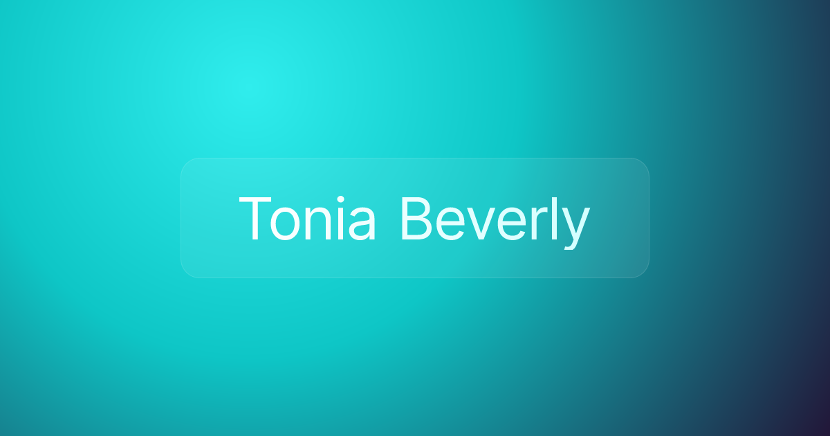Tonia Beverly