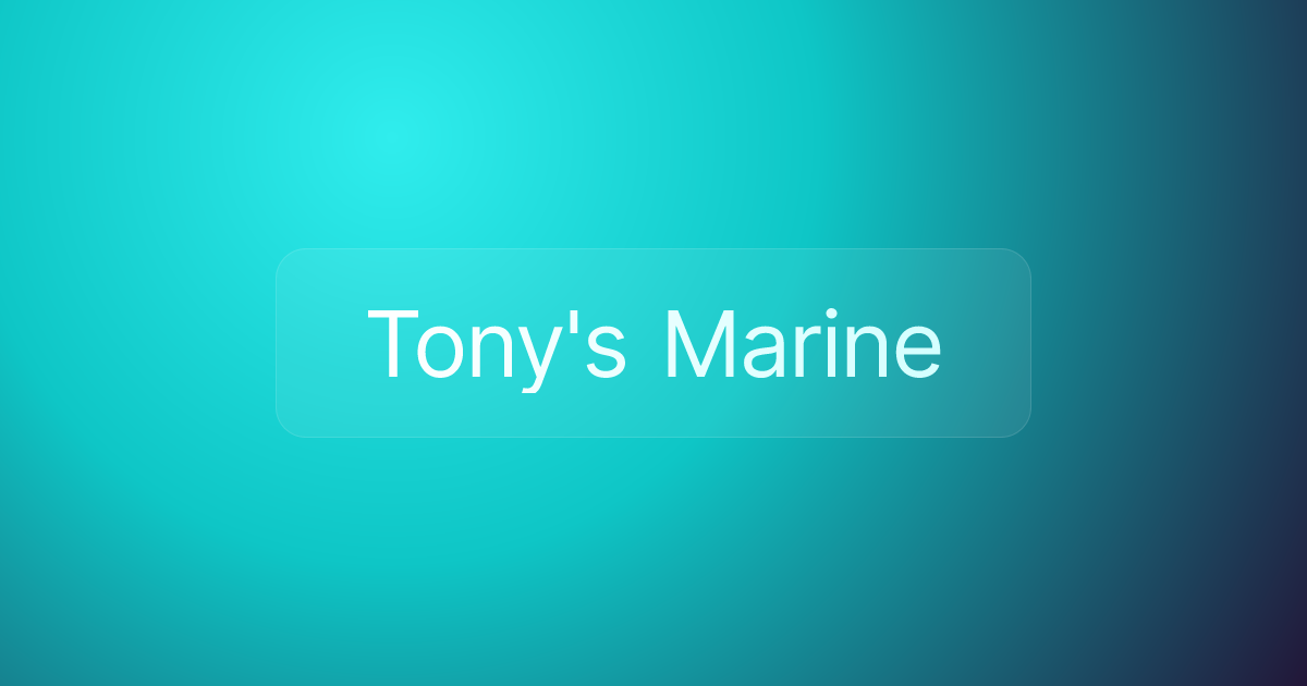 Tony's Marine