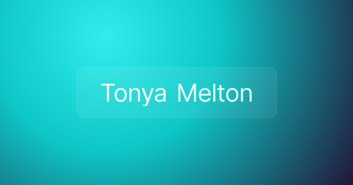 Tonya Melton