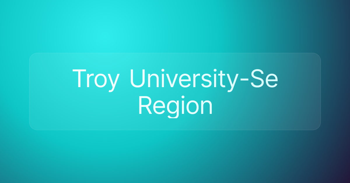 Troy University-Se Region