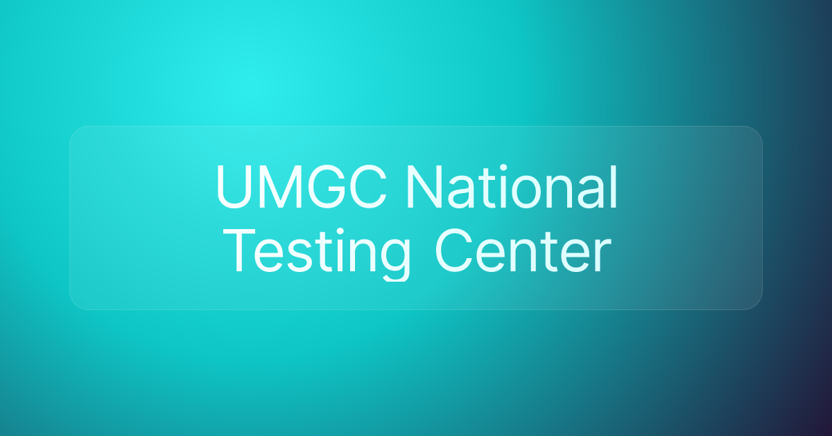 UMGC National Testing Center