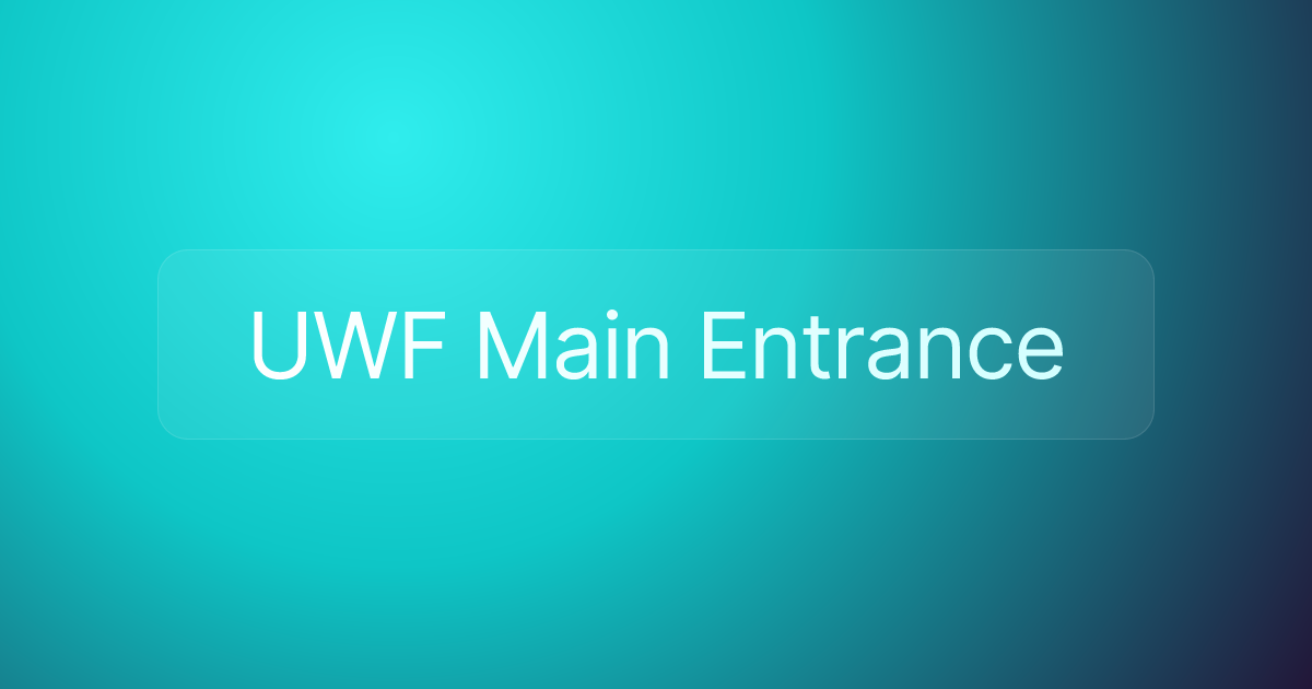 UWF Main Entrance