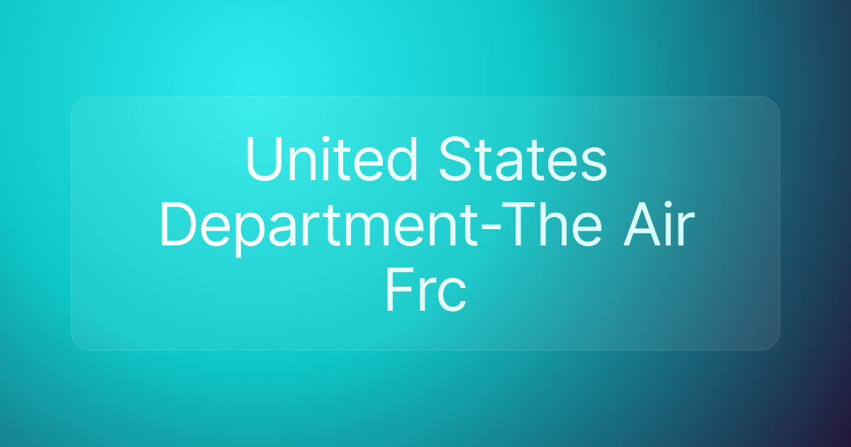 United States Department-The Air Frc