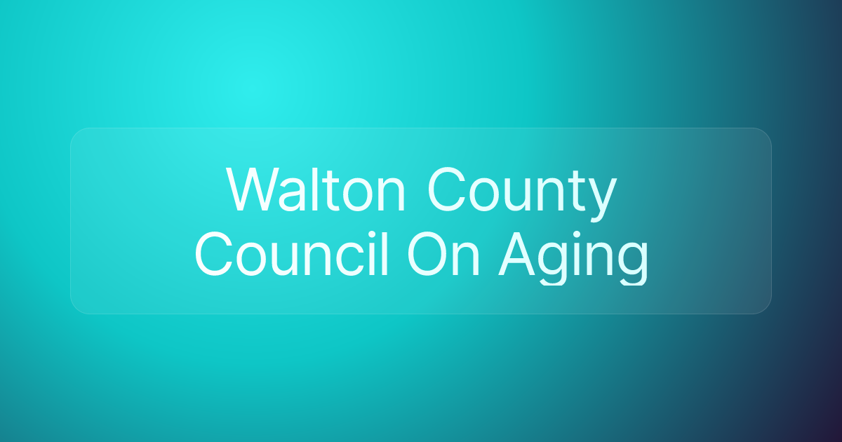 Walton County Council On Aging