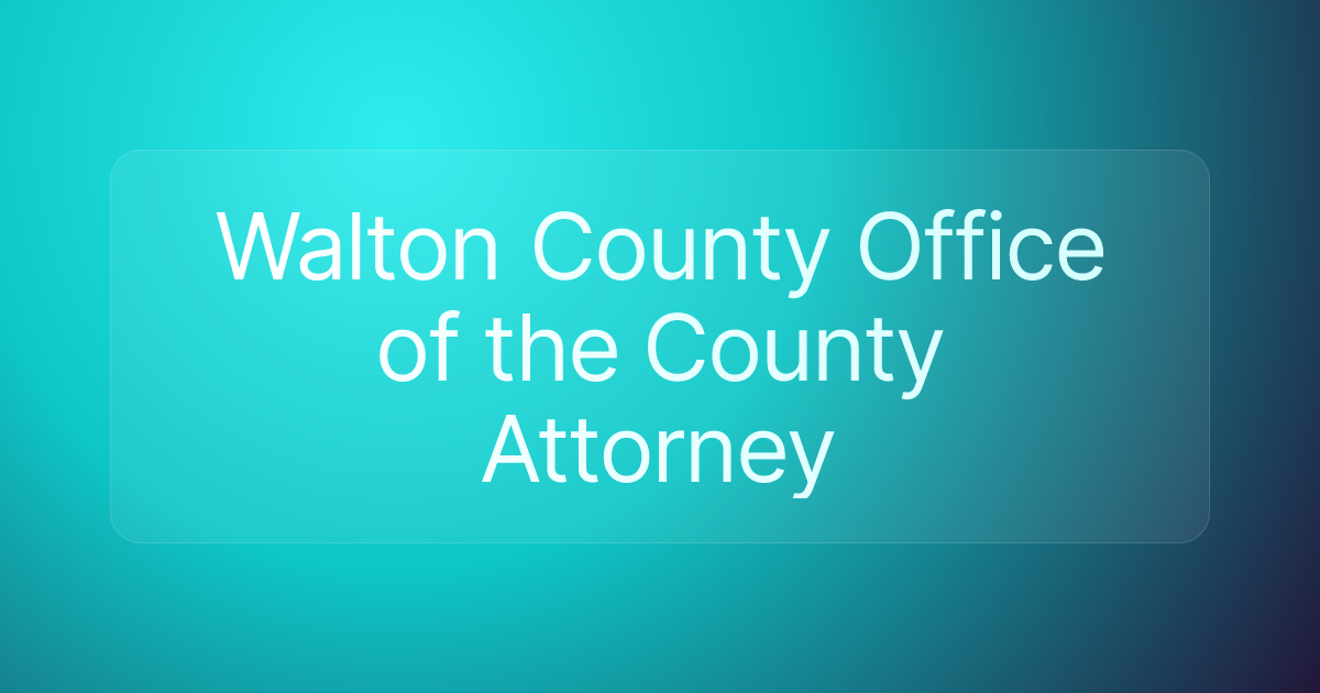 Walton County Office of the County Attorney