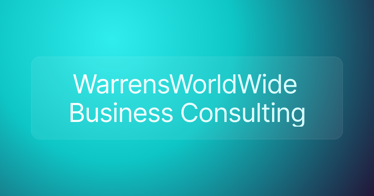 WarrensWorldWide Business Consulting