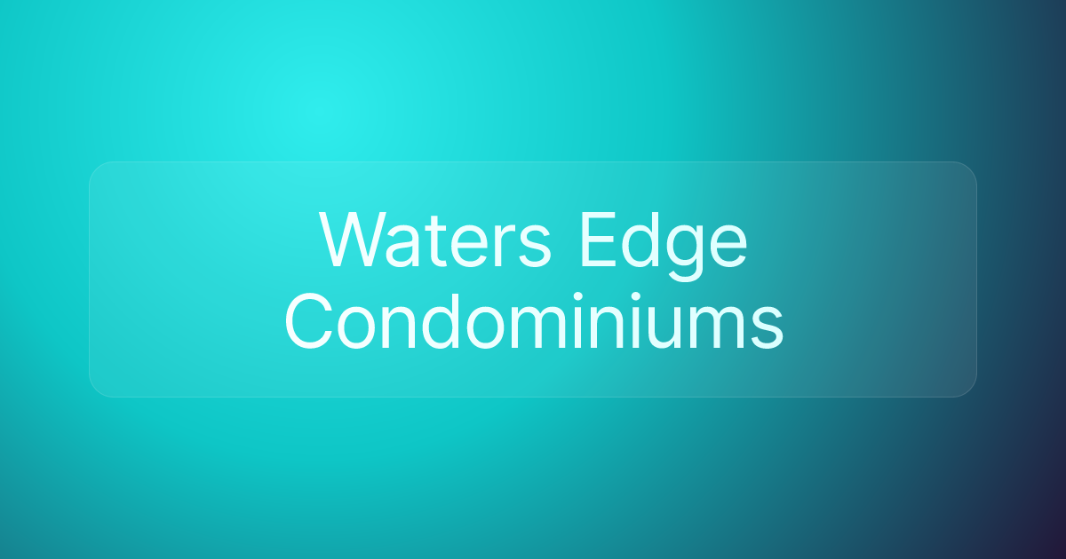 Waters Edge Condominiums