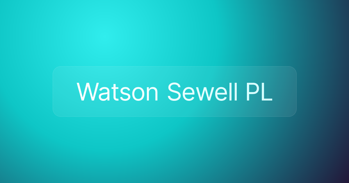 Watson Sewell PL