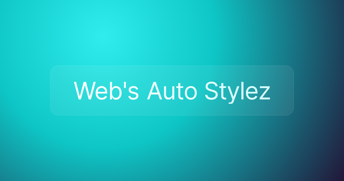 Web's Auto Stylez