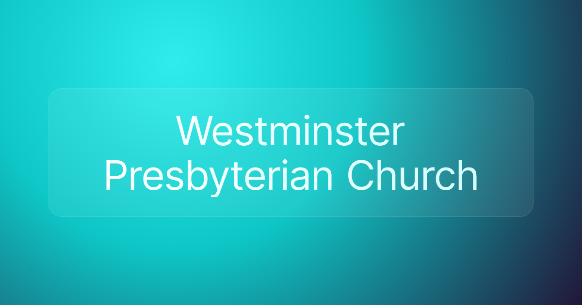 Westminster Presbyterian Church