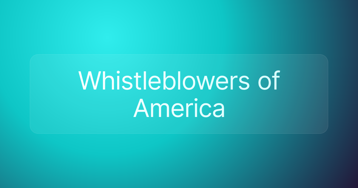 Whistleblowers of America