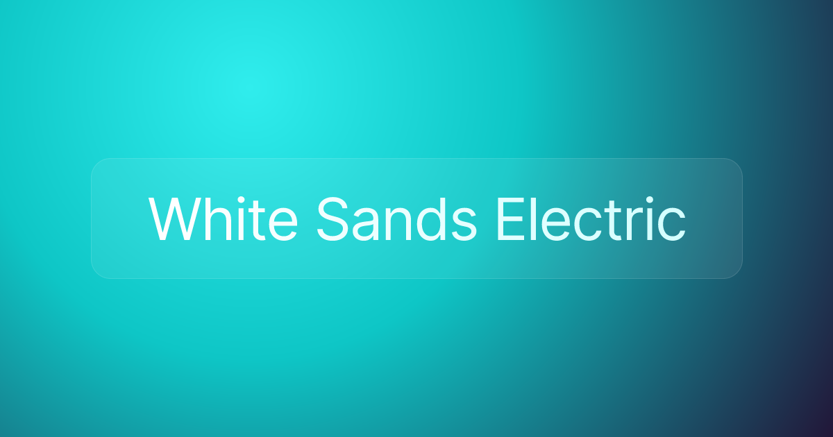 White Sands Electric