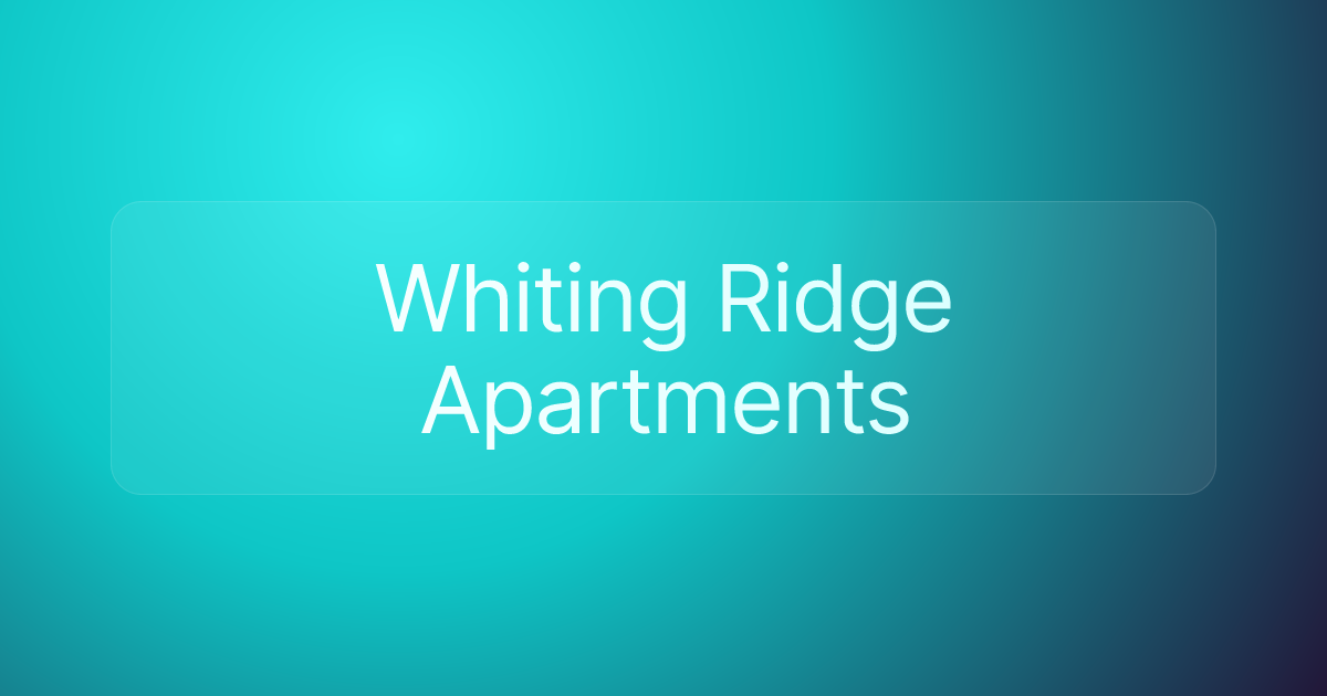 Whiting Ridge Apartments