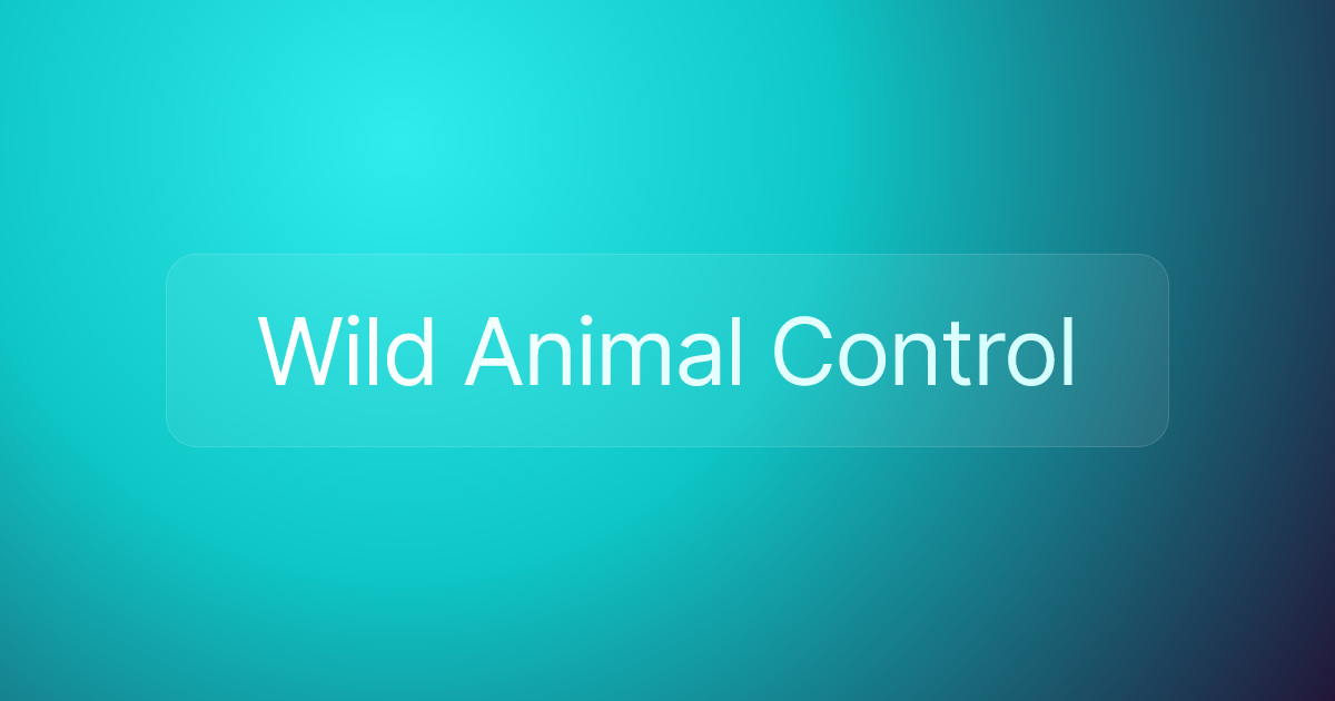 Wild Animal Control