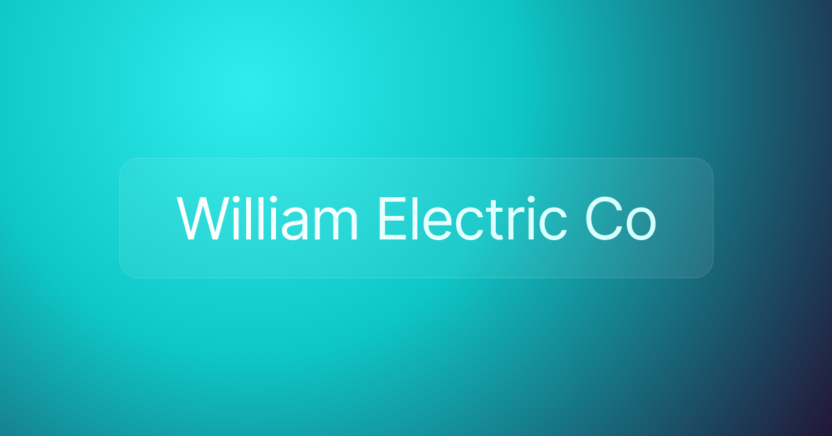 William Electric Co