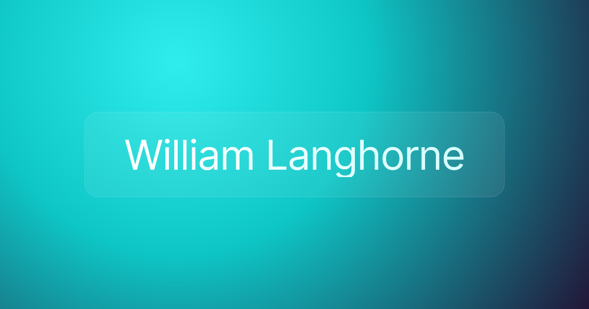 William Langhorne