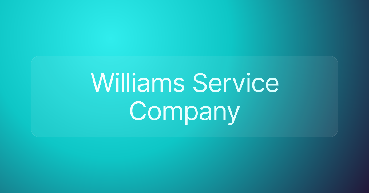 Williams Service Company