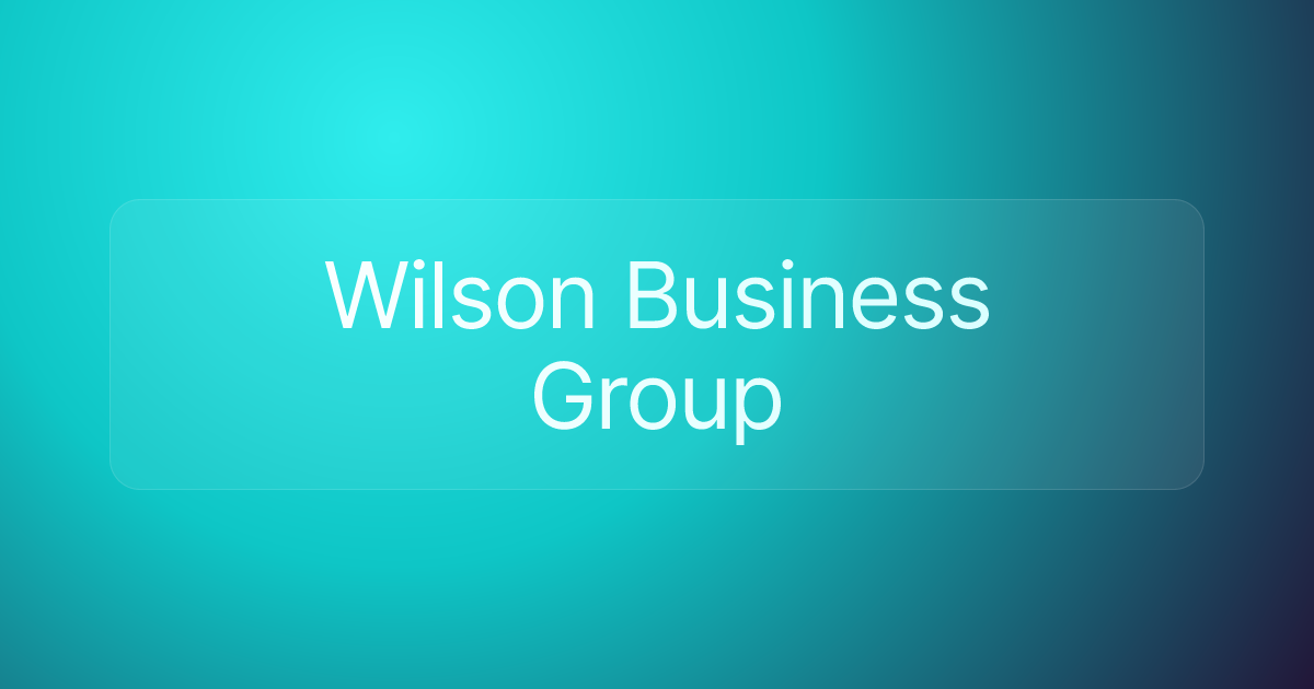 Wilson Business Group