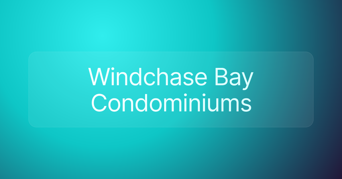 Windchase Bay Condominiums