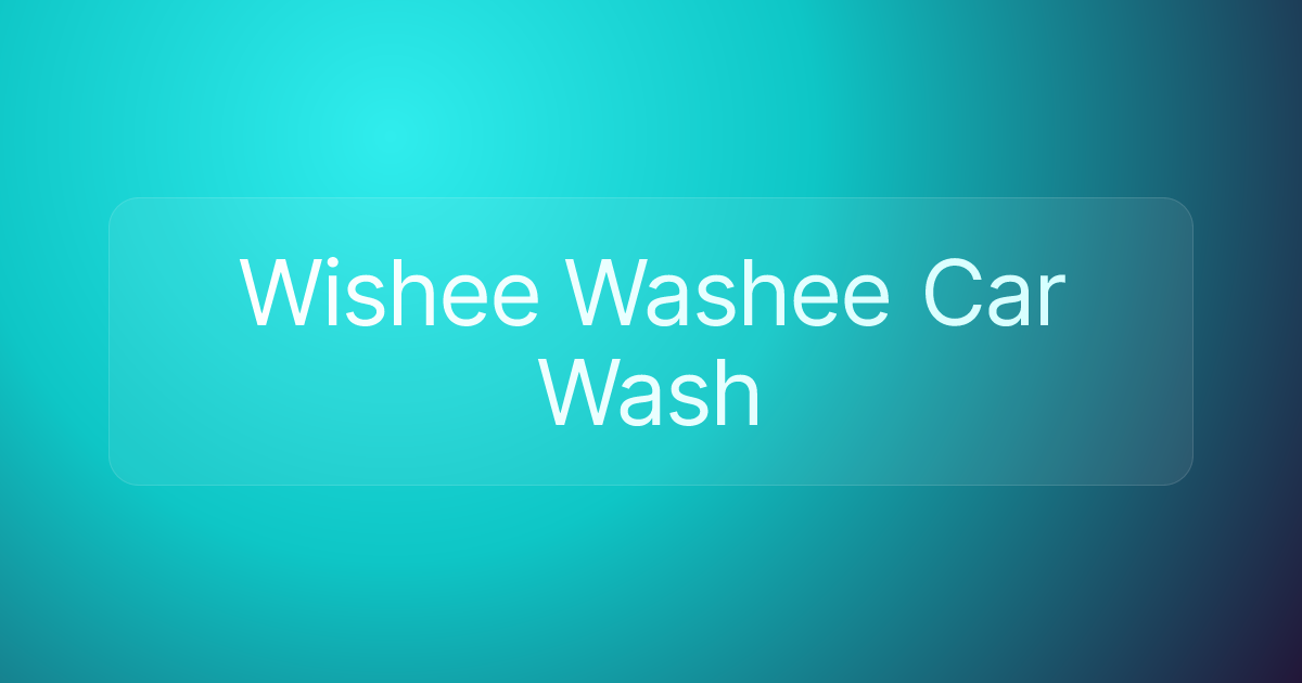 Wishee Washee Car Wash