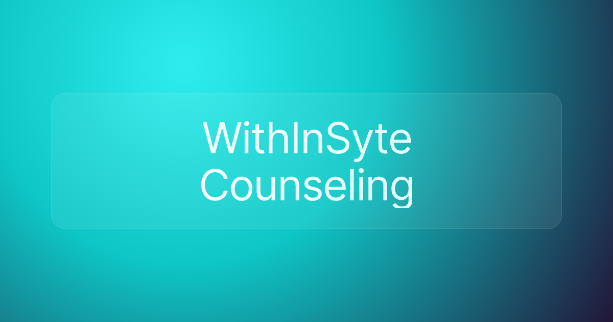 WithInSyte Counseling