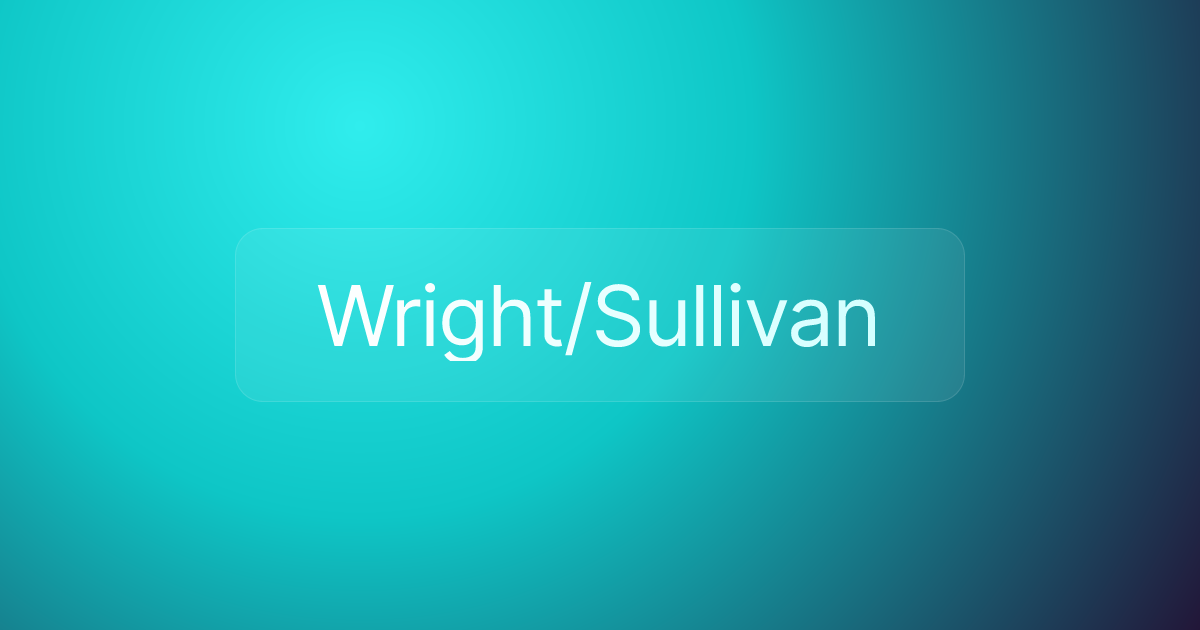 Wright/Sullivan