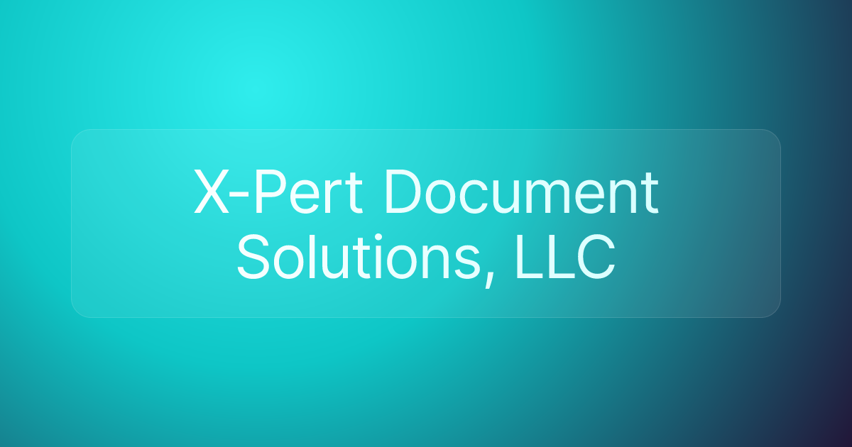 X-Pert Document Solutions, LLC
