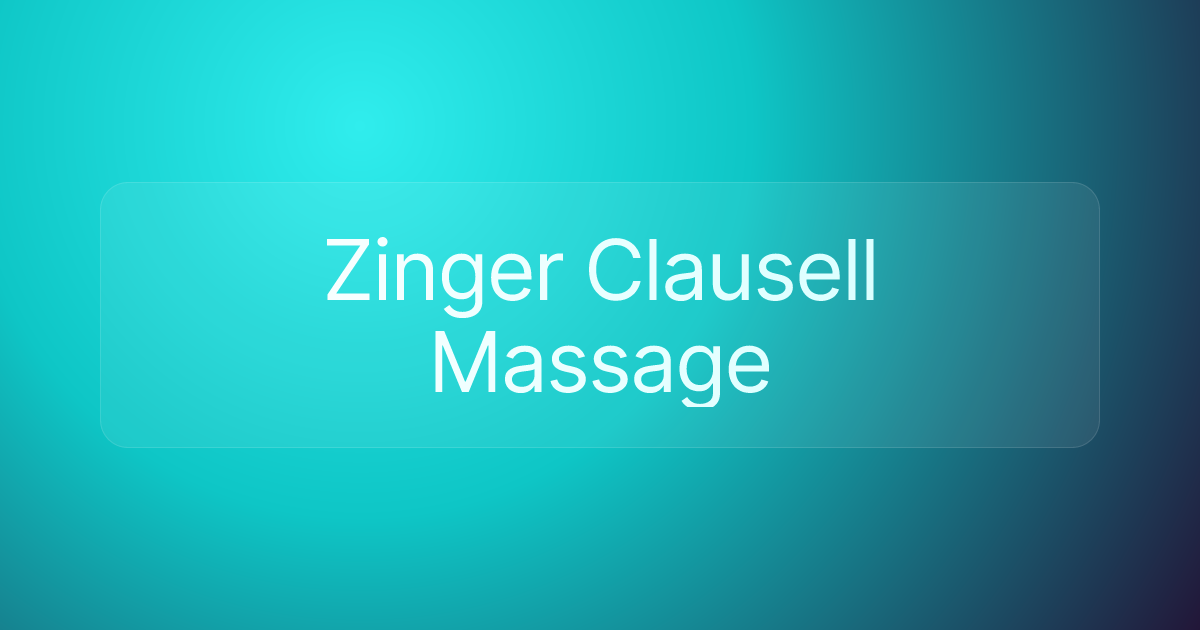 Zinger Clausell Massage