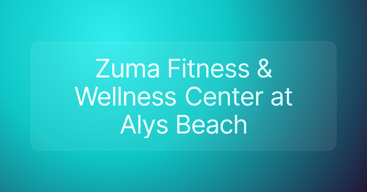 Zuma Fitness & Wellness Center at Alys Beach