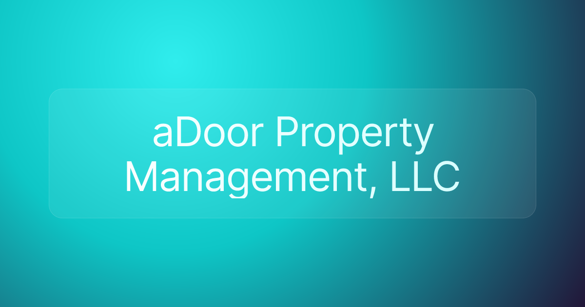 aDoor Property Management, LLC