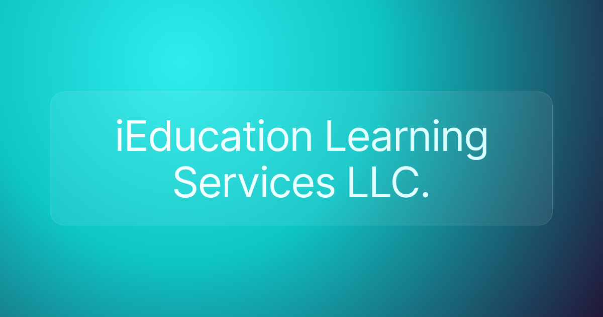 iEducation Learning Services LLC.